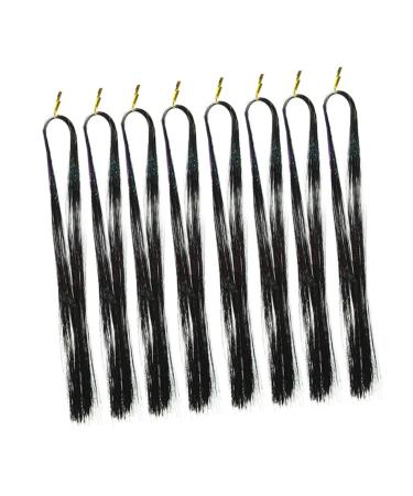 Didiseaon 1pc Extensions Glitter Hair Extensions Color Wig Wigs Colored Ladies Wigs Sparkle Hair Extensions Colorful Wigs Womens Wigs Tinsel Hair Extensions M Black