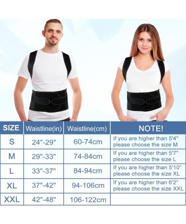 ABACKH Back Brace Posture Corrector for Women and Men - Adjustable Posture Back Brace for Upper and Lower Back Pain Relief - Improve Back Posture and Lumbar Support S(24"-29") Small - Buy Online on SooperMarket.com