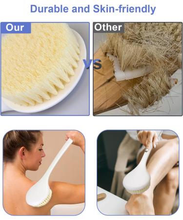 HORJOR Long Handle Back Scrubber Shower Brush for Men and Women - Bath Scrubbers for Shower Use - Buy Online on SooperMarket.com
