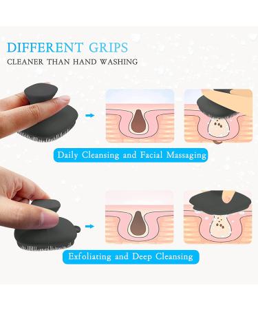 INKERLEE Silicone Face Scrubber Exfoliator Brush - Gentle Manual Facial Cleansing Brush for Women and Men - Buy Online on SooperMarket.com
