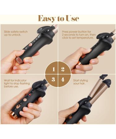 Bestauty Small Cordless Curling Iron 1 Inch - Mini 2 in 1 Hair Curler & Straightener Rechargeable Wireless Travel Tool for Short Hair (Black - Buy Online on SooperMarket.com