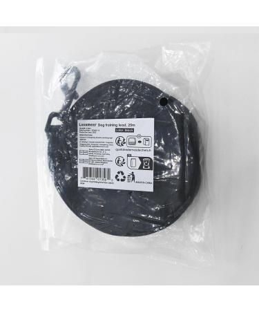 Looxmeer Dog Tow Lines - Robust 3m to 30m Leashes with Storage Bag & D-Carabiner for Training | Durable & Versatile Black Dog Leash - Buy Online on SooperMarket.com