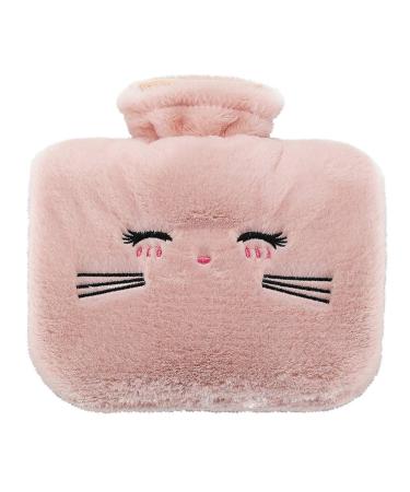 MAIES hot water bottles/classic heat bottle Long-lived heat pocket Premium Premium classic heat or cold water bottle made of rubber with soft fleece coating reusable portable portable