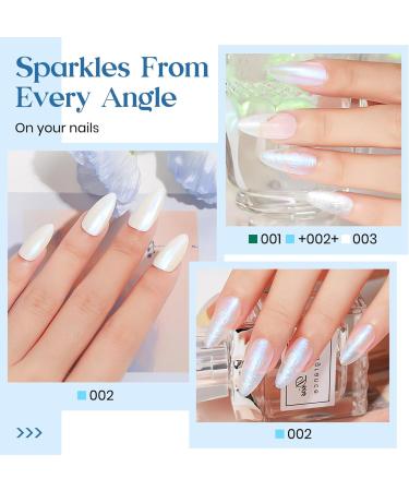 MIZHSE Nail Polish 15mL Mermaid Pearl Nail Polish Aurora Effect Nail Polish Iridescent Fingernail and Toenail Polish Glossy Long Lasting Nail Polish Trendy DIY Nail Salon Blue Pearl Blue - Buy Online on SooperMarket.com