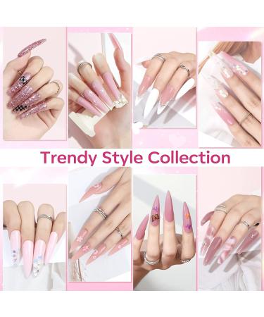 Modelones Poly Nail Gel Kit 8 Colors with 48W LED Nail Lamp - Professional Starter Manicure Kit with Complete Poly Nail Art Tools - Nail Extension Gel Set with Rhinestone, Glitters, Sequins - Perfect Gift for Women - Buy Online on SooperMarket.com