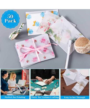 Cridoz 115GSM Transparent Vellum Paper 8.5 x 11 - Ideal for Printing Invitation Cards and Tracing - Buy Online on SooperMarket.com
