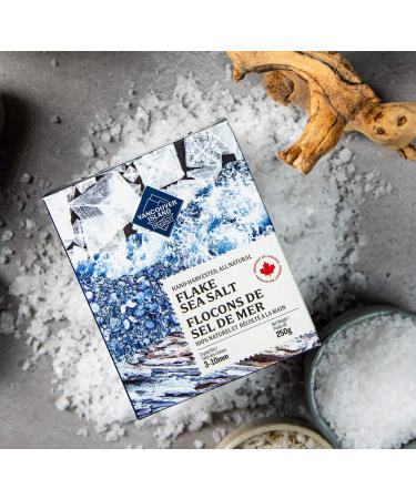 Vancouver Island Flaky Sea Salt - 8.8 oz | Hand Harvested Large Flake Salt for Seasoning, Baking, Cooking & Finishing - All Natural - Buy Online on SooperMarket.com