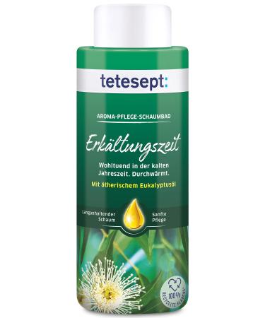 tetesept Aroma Care Bubble Bath Cold Time - Bath Additive with Eucalyptus Essential Oil - Warming Through Long-Lasting Foam - 1 x 500 ml Foam bath cold time