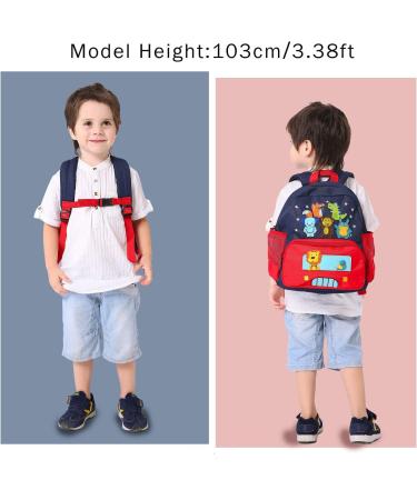 Willikiva Cute Zoo 3D Kids Backpack | Waterproof Toddler Backpack for Boys and Girls | Red Preschool Bag - Buy Online on SooperMarket.com