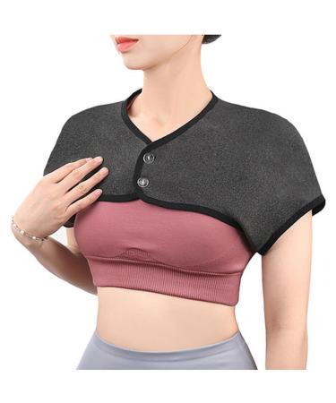 Shenrongtong warm scarf |360-degree package thin heated neck wrap |Washable neck warmer made of velvet all-year-old neck heating pillow heating pillows for the neck and shoulder relaxation dark gray L