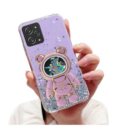 Tivenfezk Nadoli for Xiaomi Redmi 12 Treibsand B r astronaut Hidden Stand Shell caricature glitter astronaut stand Soft silicone bling cell phone case.