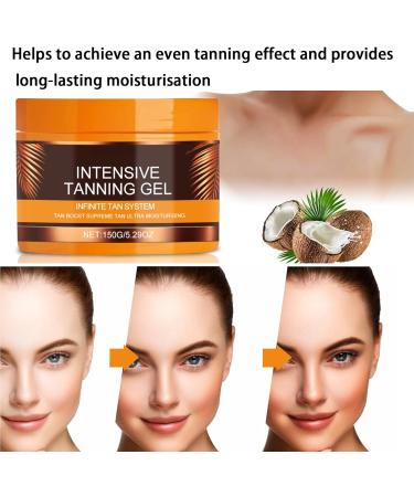 Tanning Cream Natural Sun Tanning Lotion for Bronzing Melanogenic Cream Intensive Tanning Luxe Gel Tanning Cream Effective in Solarium and Outdoors Achieve a Natural Tan (150 g) - Buy Online on SooperMarket.com