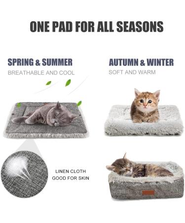 Self Warming Cat Dog Bed 23.6x19.7inch Grey - Extra Warm Thermal Pet Pad for Indoor Outdoor Pets - Buy Online on SooperMarket.com