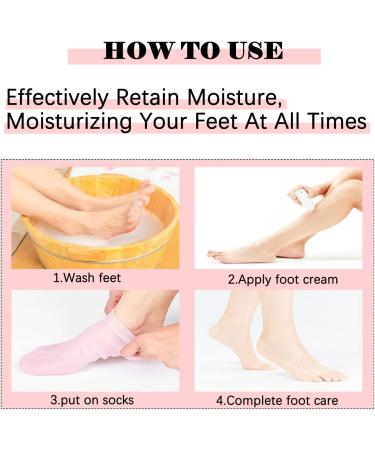 Silicone Socks for Cracked Feet - Moisturizing Gel & Aloe Foot Care Set for Women - Buy Online on SooperMarket.com