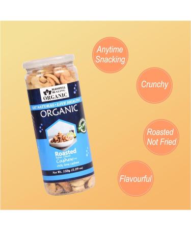 Blessfull Healing Organic Natural Vegan Chilly Lime Roasted Halves / Pieces Cashew Nuts Crunchy Kaju 150 Gram - Buy Online on SooperMarket.com