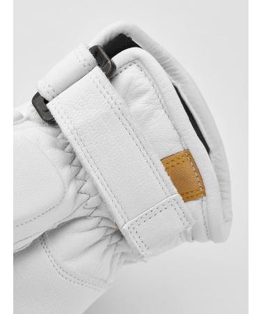 Hestra Impact Racing Junior Leather Mitt | Youth 4-13yrs | Insulated Ski & Snowboard Kids Mittens - White - Buy Online on SooperMarket.com