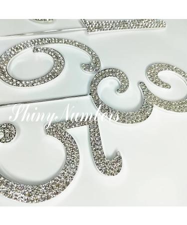 ENSTAB Silver Rhinestone Happy Birthday & Anniversary Cake Topper | Sparkling 0-9 Decoration for Celebrations - Buy Online on SooperMarket.com