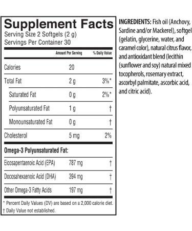 Barlean's Fresh Catch Omega-3 Fish Oil Softgels - Ultra EPADHA, Orange Flavor, 60 Count - Buy Online on SooperMarket.com