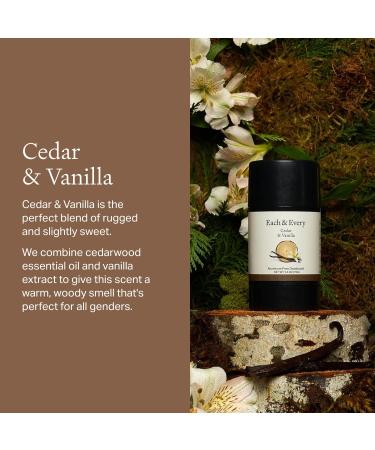 Each & Every All Natural Deodorant for Women & Men - Sensitive Skin Plant-Based Baking Soda & Aluminum-Free Deodorant - Long Lasting 24 Hr Odor Control - Cedar & Vanilla Travel Size (3 Pack 2.5oz) Cedar & Vanilla 3 Count (Pack of 1) - Buy Online on SooperMarket.com