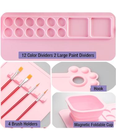 Silicone Painting Mat Kit | Apron, Oversleeve, Brushes | Craft Mats for Kids | 20x16 Inches | Resin Mat | DIY Projects | Pink - Buy Online on SooperMarket.com