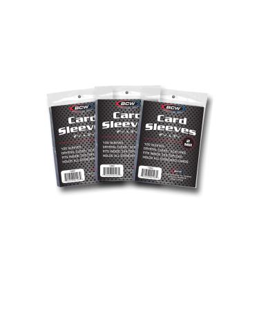 300 BCW Brand Soft Card Sleeves/Penny Sleeves (3 Packs) - Standard Size 2 5/8 x 3 5/8