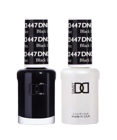 DND Duo Gel & Nail Polish Set - Black Licorice 447-2x15ml