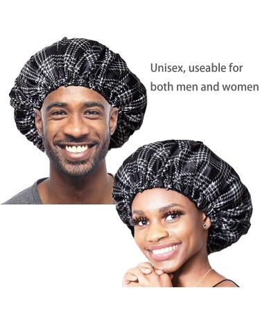 BONNET QUEEN Silk Satin Hair Bonnet for Sleeping - Double Layer Reversible Night Sleep Cap for Curly Hair - Buy Online on SooperMarket.com