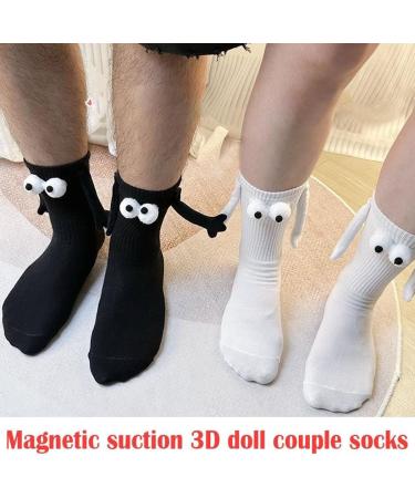 TisTik Couple Holding Hands Socks - Funny Magnetic Suction 3D Doll Mix-4pair - Buy Online on SooperMarket.com