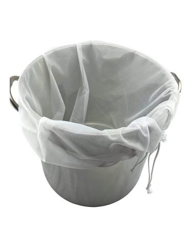 LERORO 2-Pcs Reusable Nut Milk Bag, Almond Milk, Cold Brew Coffee Tea Filter,Food Strainer,Mesh Nylon Cheesecloth,Reusable Drawstring Straining Brew in a Bag(Large ,10 X 12 Inches)
