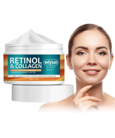 Trendyfave Retinol Moisturiser Cream Collagen Face Cream with Retionl 5% Hyaluronic Acid and Vitamin E Smoothes Wrinkles Day and Night Cream Firming Retinoid Cream