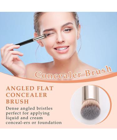 WLLHYF Concealer Brush Foundation Brush Eye Mini Angled Flat Top Kabuki Nose Contour Brush - Long Makeup Tool - Buy Online on SooperMarket.com