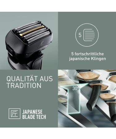 Buy Panasonic Series 900 ES-LV6U Premium Wet & Dry Razor for Men | 5-Blade Shearing Head Linear Motor Beard Sensor | Matte Black - International Shipping Available - Buy Online on SooperMarket.com