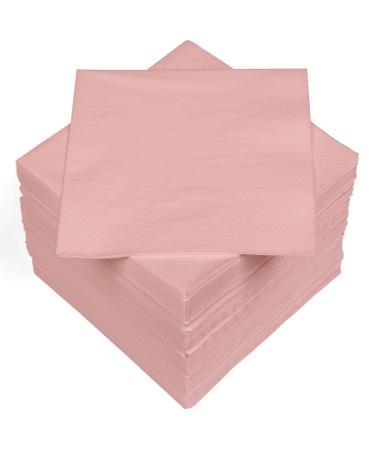HEKU 100 single-colored napkins 3-layer 33x33cm i Uniform quality for events & gastronomy I practical 5-pack I highly absorbent and stylish pink