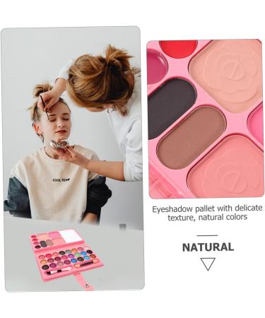MUSISALY 33 Makeup Palette Beginner Eyeshadow Pallet Eye Makeup Metallic Eyeshadow Girl Cosmetic Leather Rosy - Buy Online on SooperMarket.com