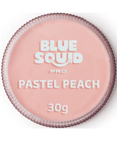 Blue Squid PRO Face Paint - Pastel Peach (30g) Professional Water Based Single Cake Face & Body Paint Makeup Supplies for Adults Kids Halloween Facepaint SFX Water Activated Face Painting Non Toxic