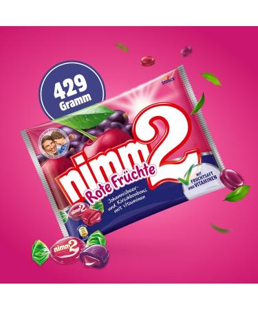 nimm2 Bonbons Red Fruits - 429g Filled Bonbons with Juice & Vitamins | Shop Internationally - Buy Online on SooperMarket.com