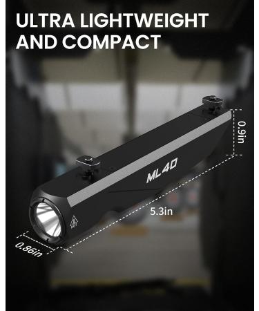 VOTATU ML40 1450 Lumens Weapon Light | M-Lok Rail | Tactical Rifle Flashlight with Strobe & Rechargeable Magnetic - Buy Online on SooperMarket.com