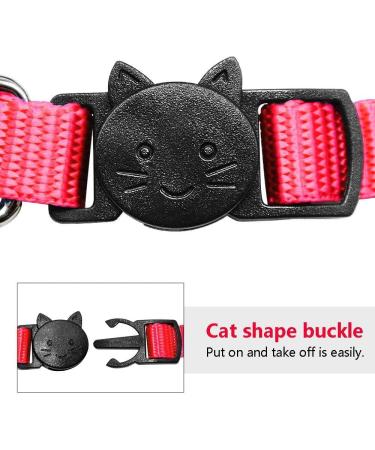 Custom Cat Collar Personalized Breakaway Cat Collar with Bell & Embroidered ID Pet Name & Phone Number (1PCS) - Buy Online on SooperMarket.com