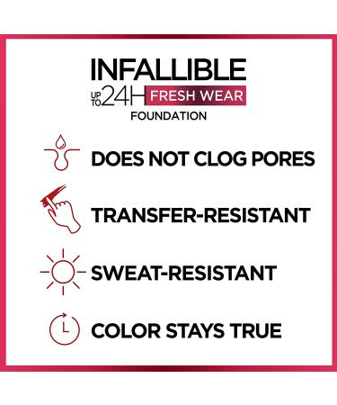 L'Oreal Paris Infallible Fresh Wear Foundation 24H - Beige Ivory 411, 1 oz - Buy Online on SooperMarket.com