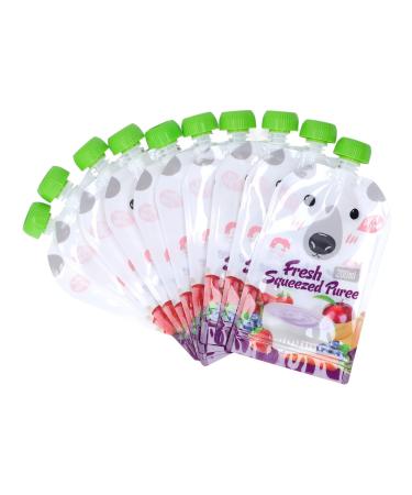 10 pieces of reusable baby food bags 200 ml baby food storage for toddlers and children lockable bags for fruit puree