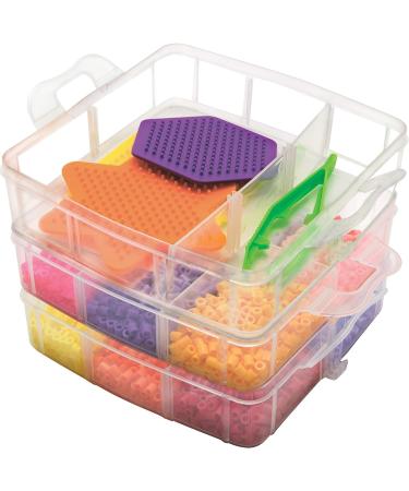 Perler Bead Large Organizer Stackable Storage Container 3pc Set | Square Bead Trays - Buy Online on SooperMarket.com