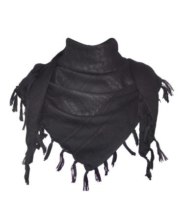 Explore Land Cotton Shemagh Tactical Desert Scarf Wrap Black