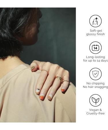 NAILOG Semi Cured Gel Nail Strips 34 pcs Salon-Quality Gel Nail Stickers Long Lasting Nail Wraps for Women with Soft Gel Finish (Evoking) - Buy Online on SooperMarket.com