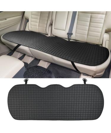 ZATOOTO Rear Car Seat Cover 1PCS PU Leather Waterproof Car Seat Mat Cushion Protector for Back Seat Anti-Slip & Comfortable Black Black- Back