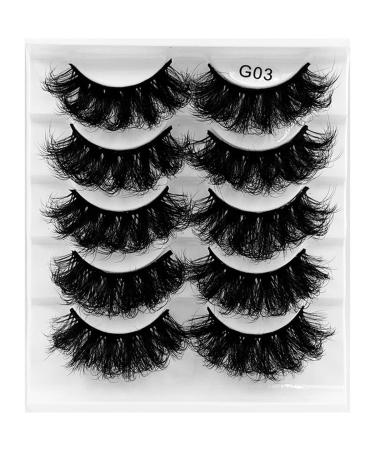 FEITA 8D Volume Fluffy Wispy False Eyelashes Kit - 5 Pairs Dramatic Soft Faux Mink Natural Lashes (9-22MM) - International Shipping Available - Buy Online on SooperMarket.com