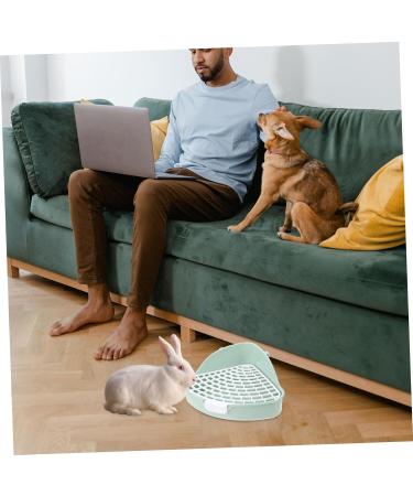 CIYODO Box Rabbit Toilet Plastic Pet Toilet Guinea Pig Toilet Bunny Cage Supply Small Pet Corner Toilet Rabbit Training Potty Hamster Potty Trainer Rabbit Potty Cage Bunny Toilet 25X20X10CM Green - Buy Online on SooperMarket.com