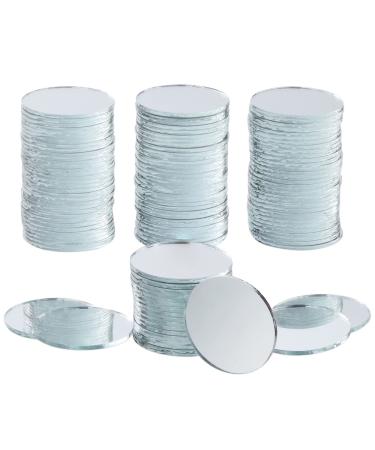 120 Pack Small Round Mirrors for Crafts 1 Inch Glass Tile Circles for Wall Decor Mosaics DIY Projects Home Decorations