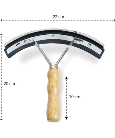 Stainless Steel Welding Knife with Wooden Handle - 2-in-1 Tool for Horse Donkey & Goat Cleaning & Stripping - Buy Online on SooperMarket.com