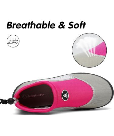 Mishansha Unisex Bathing Shoes - Lightweight Breathable Non-Slip Barefoot Footwear Magenta Pink Size 36-46 EU - Buy Online on SooperMarket.com