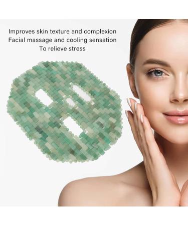 Jadestone Face Eye Mask - Spa Quality Facial Cover & Massage for Dark Circles - Fuchsite Quartzite - Buy Online on SooperMarket.com